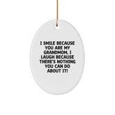 Funny Grandmom Oval Ornament Gifts from Loved Ones, Perfect for Christmas Unique Gifts, Grandmom Gifts for Women, Oval Ornament Decorations - Image 1